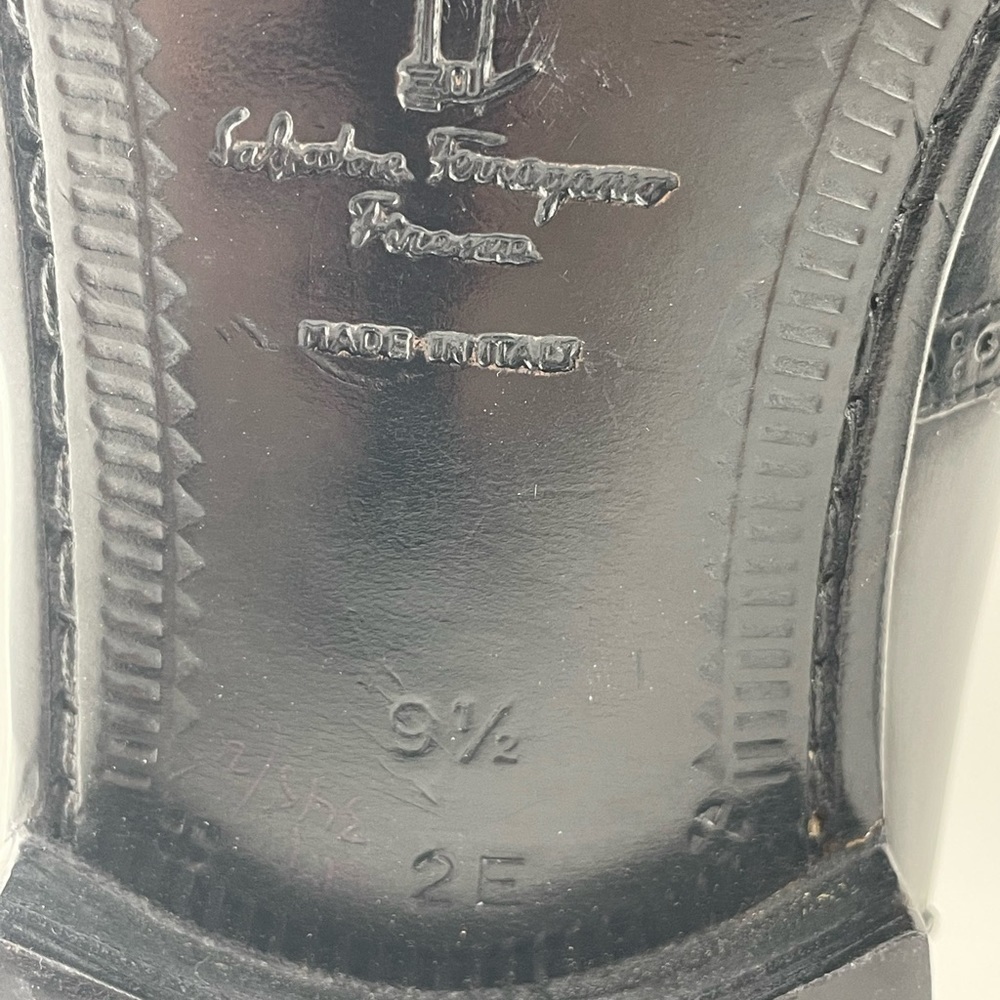SALVATORE FERRAGAMO  Black Leather Eyelash Tassel Loafers 9.5E‌‌‌‌‌‌‌‌ - Picture 8 of 13